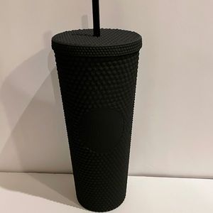 Starbucks black matte studded tumbler NWT